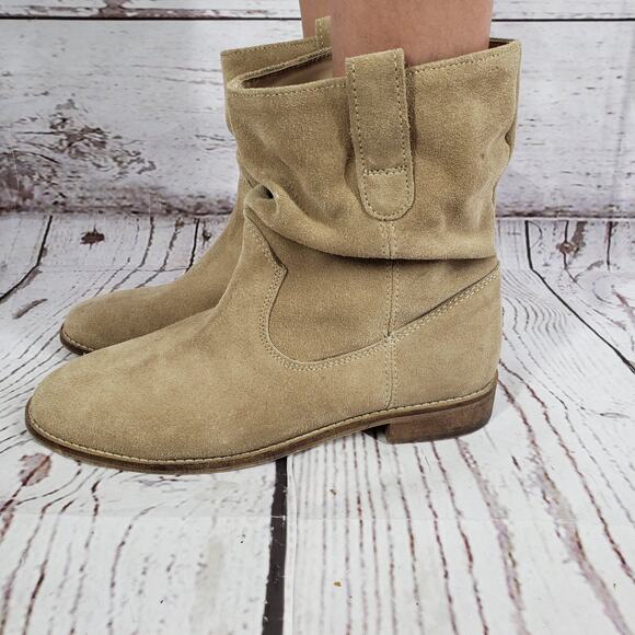 ASOS Women's Tan Faux Suede Western Ankle Boots Size 5 - Picture 3 of 12